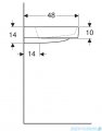 Geberit One CleanDrain Umywalka prostokątna 60x48cm KeraTect 505.033.00.1
