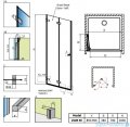 Radaway Arta Dwb drzwi wnękowe 90cm lewe szkło przejrzyste 386151-03-01L