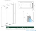 Radaway Nes Pnd I parawan nawannowy 130cm prawy przejrzyste 10010130-01-01R