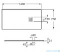 Roca Terran 140x70cm brodzik prostokątny konglomeratowy cafe AP1015782BC01660