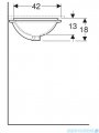Geberit VariForm Umywalka owalna z przelewem 49,5x42cm 500.748.01.2
