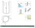 Radaway Nes PDD II kabina 100x100cm szkło przejrzyste 10030100-01-01L/10030100-01-01R