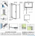 Radaway Fuenta Kdj kabina 80x80cm lewa chrom połysk szkło przejrzyste 1384043-01-01L/1384051-01-01