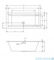 Riho Lugo wanna prostokątna 160x70cm + nóżki + syfon B138001005/207093/495121