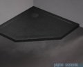 New Trendy Mild Stone brodzik akrylowy pięciokątny 80x80x4,5 cm czarny B-0581