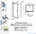 Radaway Fuenta New Kdj kabina 90x75cm lewa szkło przejrzyste 384044-01-01L/384049-01-01