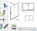 Radaway Furo Brushed GunMetal DWJ drzwi prysznicowe 150cm prawe szczotkowany grafit 10107772-92-01R/10110730-01-01
