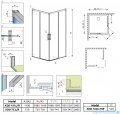 Radaway Idea Gold Kdd kabina 110x75cm złoty połysk/szkło przejrzyste 387063-09-01L/387066-09-01R