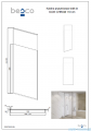 Besco Icon Chrom kabina walk-in 110x200cm przejrzyste ICH-110-200C