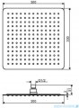 Excellent deszczownica Slim 30x30 cm czarny mat AREX.3032BL