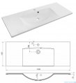 Oristo Siena szafka z umywalką Amelia 120x50x45 szary mat OR45-SD2S-120-12/UME-AM-120-92-C