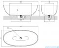 Omnires Shell M+ wanna wolnostojąca 160x75 cm ash grey SHELLWWAG