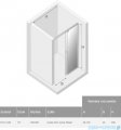 New Trendy Porta drzwi prysznicowe 100x200cm prawe szkło przejrzyste EXK-1046