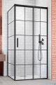 Radaway Idea Black Kdj Factory kabina prysznicowa 160x80 prawa czarny mat/szkło przejrzyste 387046-54-55R/387051-54-55L
