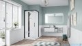Novellini Glax 1 2.0 kabina z sauną parową 80x80 lewa czarna G21GF80ST5-1HH