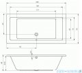 Riho Lusso wanna prostokąta 180x90cm z hydromasażem FLOW prawa B026007005