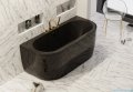 Besco Volya / Vista black wanna 170x75cm wolnostojąca przyścienna czarna z syfonem #WKV-170-WSCZARNA