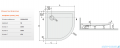 Sanplast Free Line brodzik półokrągły zabudowany BPza/FREE 100x100x5cm 615-040-1740-01-000
