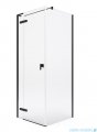Roca Metropolis-N kabina prostokątna 100x80cm szkło przejrzyste profile CZARNY MAT AMP0810016M/AMP0908010M