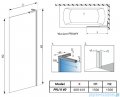 Radaway Modo SL PNJ II parawan nawannowy 60cm prawy chrom połysk/przejrzyste 10316060-01-01R