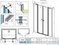 Radaway Eos DWD II drzwi prysznicowe 190 W1 przejrzyste 13799970-01-01/13799930-01-01