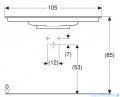 Geberit One CleanDrain Umywalka prostokątna z otworem na baterię 105x48cm KeraTect 505.015.00.1