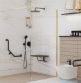 Massi Fix Gold 80x195 cm kabina Walk In przejrzyste MSKP-FA1021-80-G