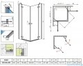 Radaway Kabina prysznicowa Almatea Kdd 80x90 szkło przejrzyste 32187-01-01N