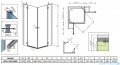 Radaway Torrenta Kdd Kabina prysznicowa 100x80 szkło przejrzyste + brodzik Doros D + syfon 32273-01-01NL