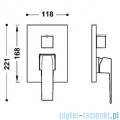 Tres CUADRO Tres CUADRO podtynkowy zestaw prysznicowy czarny mat 00628006NM