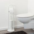 Sealskin Acero stojak na papier toaletowy ze szczotką do WC metalowy biały 361733610