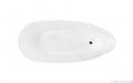 Besco Goya XS Glam srebrna 142x62cm wanna wolnostojąca konglomeratowa + odpływ klik-klak #WMD-140-GS
