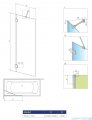 Radaway Essenza Pro Brushed Gold Pnj II parawan nawannowy 100cm L/P szczotkowane złoto 10101100-99-01