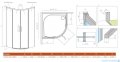 Radaway Idea Black Pdd kabina 80x80cm szkło czarny mat/szkło przejrzyste 387139-01-01/387141-54-01