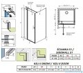 Radaway Eos KDJ II kabina prysznicowa 90x100 lewa przejrzyste 13799421-01L/13799412-01