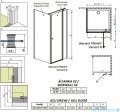 Radaway Eos II KDJ kabina prysznicowa 100x90 prawa szkło przejrzyste + brodzik Argos D + syfon 3799422-01R/3799431-01L/4AD910-01