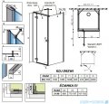 Radaway Essenza New Kdj+S kabina 80x110x80cm lewa szkło przejrzyste 385023-01-01L/384051-01-01/384051-01-01