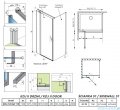 Radaway Nes Kdj II Brushed Nickel kabina 110x70cm lewa szczotkowany nikiel 10032110-91-01L/10039070-01-01