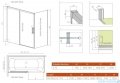 Radaway Idea Pn Dwj+S parawan nawannowy 170x70cm lewy przejrzyste 10042170-01-01L/10005070-01-01R