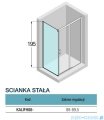 Novellini Kali FH ścianka boczna 90cm profile chrom KALIFH88-1B