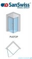SanSwiss Pur PUDT2P Ścianka boczna 100cm profil chrom szkło przejrzyste PUDT2P1001007 