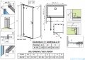 Radaway Essenza Kdj kabina 90x110cm lewa szkło przejrzyste 1385044-01-01L/1384053-01-01