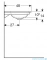 Geberit One Umywalka meblowa bez otworu na baterię 119x48cm KeraTect 505.011.01.5