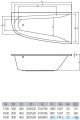 Vayer Bumerang 150x90cm Wanna asymetryczna lewa