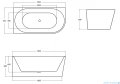 Besco Zoya 150x75cm wanna asymetryczna z obudową prawa + syfon #WAS-150-ZP