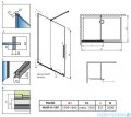 Radaway Furo Gold Walk-in kabina 160x200cm lewa szkło przejrzyste 10106838-09-01L/10110794-01-01