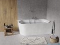 The North Bath Calia wanna wolnostojąca przyścienna prawa 150x75cm + syfon Klik-klak 6845-1501R