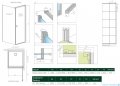 Radaway Nes Black Kdj I Factory kabina 90x80cm prawa rysunek techniczny