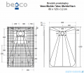 Besco Vexo Marble Black 120x80cm brodzik prostokątny VMB-120-80-P