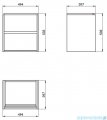 Cersanit Crea szafka wisząca 50x40x53 cm biała S924-002